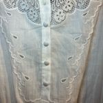 Coach 🤍Women’s EUC  White Mini Tiered Gathered Waist Dress w/ Lace Detail Size 4 Photo 6