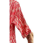 Pendleton  Women's Dress Petite Small Salmon/Pink Faux Wrap 3/4 Ruched Sleeve Photo 4