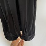 Spalding black tank top women's size medium sheer back tie detail workout Photo 6