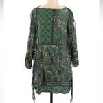 ZARA Green Bohemian Fringe Paisley Print Mini Dress Women’s Size Small S NWT Photo 4