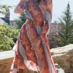 Soft Surroundings With tag  Woodland Manor Chiffon Maxi Dress Rosy Brown Women XS Photo 0