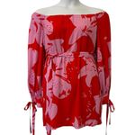 Bardot | Dariela Mini Dress Star Lily Long Sleeve Off Shoulder Belted Size 10 Photo 7