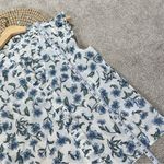 J. Crew Factory Women’s Sleeveless Ruffle Top Button Front Floral Cottagecore S White Photo 10