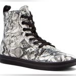 Dr. Martens Doc Martens Hackney Black Grey Rose & Skull Print Canvas Boot Sneakers 7 Woman’s Photo 0