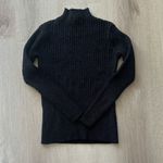 Sparkly Black Women's Turtleneck Sweater Photo 1