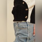 Cloud Ten Two-Tone Wrap Cable Knit Sweater Photo 2