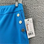 NWT Lisette L Montreal Tricotine Straight Pants Pull On Button Turquoise 2 x 30 Blue Photo 1