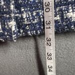 J Crew Jacket Womens 6 Blue White Wool Blend Tweed Funnel Neck Zip Long Coat Photo 10