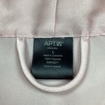 Apt. 9  Elegant Pink Satin Kimono Robe with chiffon ruffle on sleeves Photo 4