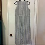 Drew Anthropologie  Striped Sleeveless Linen Jumpsuit Womens Medium Photo 5