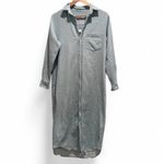 Frank & Eileen Rory Maxi Shirtdress Classic Blue Tattered Wash 100% Cotton Small Photo 1