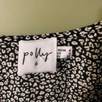 Oh Polly  front tie cheetah cropped long sleeve shirt size 0 Photo 2