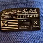 Saints & Mortals patriotic flag sweater size small Blue Photo 2