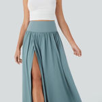 Halara Breezeful High Waisted 2-in-1 Flowy Quick Dry Maxi Skirt blue medium Photo 0