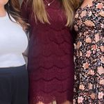 Lulus Lulu’s Take Me To Brunch Lace Shift Dress Burgundy Photo 5