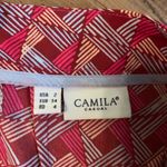Camila Casuals Skort Skirt Shorts Size 2 S Small Burgundy Print Photo 3