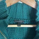 Talbots  ladies cable knit winter green zip up sweater size small cozy cute Photo 6