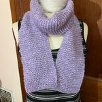 Handmade  Lavender Knit Scarf Photo 1