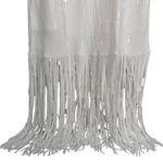 J.Crew Collection White Sequin Fringe Maxi Dress Formal Evening Gown Size 2 Photo 4