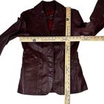 Etienne Aigner Burgundy Leather Blazer Jacket Women's Vintage 70s Photo 6