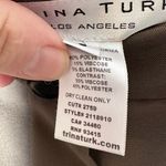 Trina Turk Mid Rise Equestrian Riding Pants Olive Green with Brown Faux Suede Photo 3