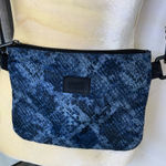 PINK - Victoria's Secret  Blue snakeskin print Crossbody Bag or belt bag Photo 0
