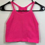 Free People Movement Ribbed Cropped Tank Top Neon Pink Racerback Size M Size M Photo 0