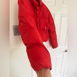 Athleta  Summit Cropped Puffer Jacket Winter Down Coat Red Orange Size XS FLAW Photo 7