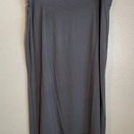 Eileen Fisher Skirt Gray Sz 2XL Straight Rayon Long Stretch Pull On Minimalist Photo 0