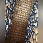 Vintage Woven Straw Tote Structured Boxy Market Bag Leather Handles Tan Photo 8