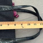 Coach  Signature Wool Stripe Satchel Passion Berry Charcoal F24784 Photo 11