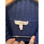 Reiss Navy Cream Chunky Knit Cable Turtleneck Sweater XS Wool Blend Photo 1