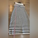 La Ligne Emmanuelle striped knit midi dress navy blue cream size XL Photo 10