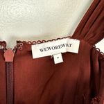 We Wore What Corset Poplin Maxi Dress in Smoked Paprika Size US 0 Photo 4