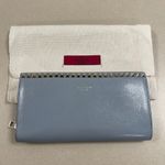 Valentino Garavani Rockstud Leather Continental Zippy Wallet - Grey - Preowned Photo 0