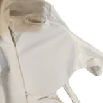 Klassy Network  White Built-in Padding Basic Ribbed Halter Brami Crop Top Medium Photo 4