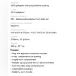 NWT Rain MSN Bag Signature Water Proof Backpack PU Fabric Color: Sand Photo 4