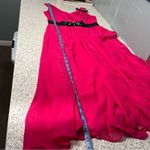 Kate Spade Chiffon Embellished Bow Midi Dress V Neck Hot Pink Women’s Size 2 Photo 11
