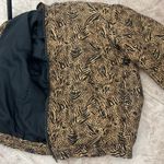 VTG Women Animal Print oversized Jacket Size S Brown Photo 5