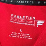 Fabletics  Scrub Top Womens Large Red V-Neck Short Sleeve Casual Nursing Medical Photo 4