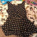 Eyelash Couture  Ivory & Black Polka Dot Tank Top Photo 0