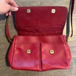 Liz Claiborne Vintage 90’s  Red Leather Crossbody  Shoulder Bag Photo 4