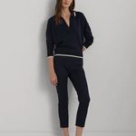 NWT Lauren Women's Ralph Lauren Knit Skinny Dress Pants Lauren Navy 4 Blue Photo 4