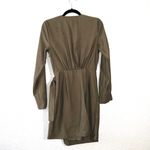 Mango MNG x Green Long Sleeve Wrap Dress Size 4 Photo 6
