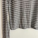 Aerie Gray and White Striped Turtleneck Photo 1