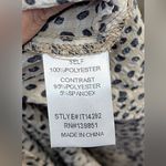 Oddi  NWT‎ Ditzy Dot Print Top with Floral Embroidery in Taupe.  Size Small Photo 4