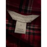 Charter Club Brand New  Women's Size Small 2 Piece Set Red Merry Plaid Pajama Photo 2