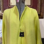 IC Collection Lime Ribbed Single Button Asymmetrical Jacket Photo 4