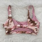 Aerie  Womens Sports Bra S Pink Tie Dyed‎ Square Neck Pullover Activewear NWT Photo 4