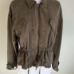 Pam & Gela  Slouchy Drawstring Jacket Olive Photo 7